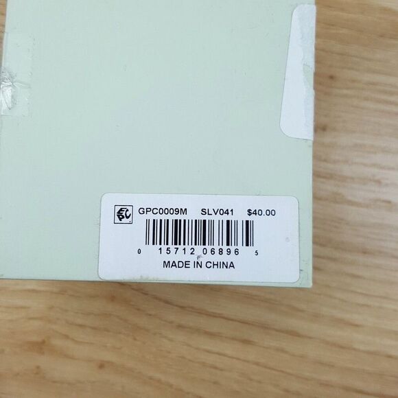 PERRY ELLIS Mens Cuff Links Silver Tone Pyramid - Picture 4 of 5